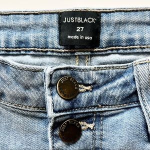 Just Black Denim with front buttons